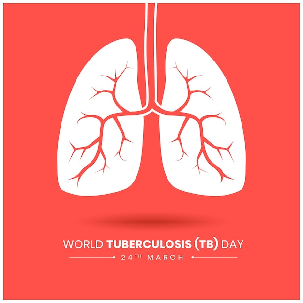 World tuberculosis day tb day vector illustration lungen mit menschlichem körper geeignet für begrüßungswagen