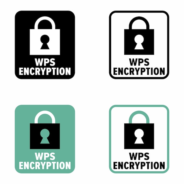 Wps-verschlüsselungsvektor-informationszeichen