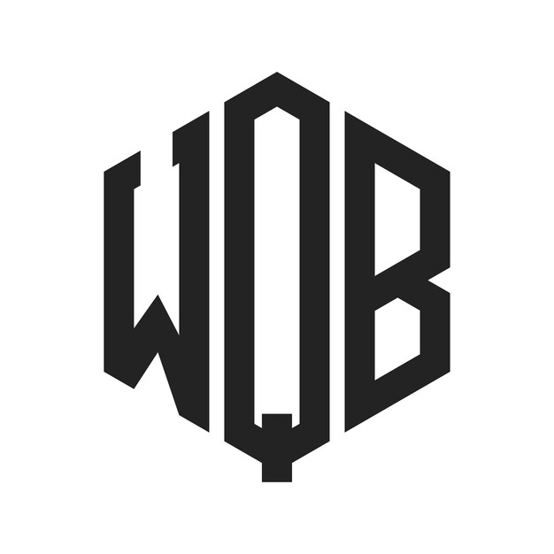 WQB Logo Design Initial Letter WQB Monogram Logo mit Hexagonform