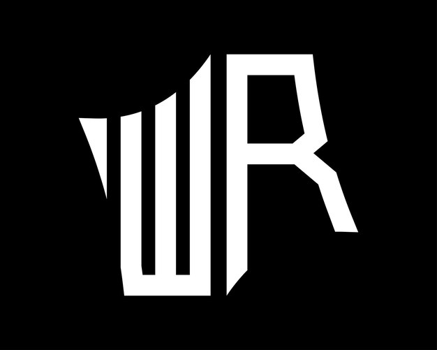 Wr-letter-logo-design-vektorkunst