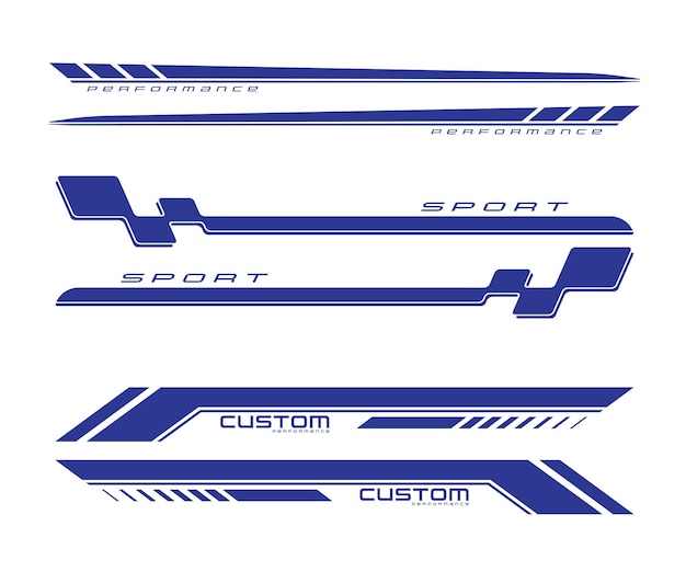 Vektor wrap-design für autos, vektoren, sportstreifen, autoaufkleber, schwarze farbe, rennaufkleber zum tuning _20230721