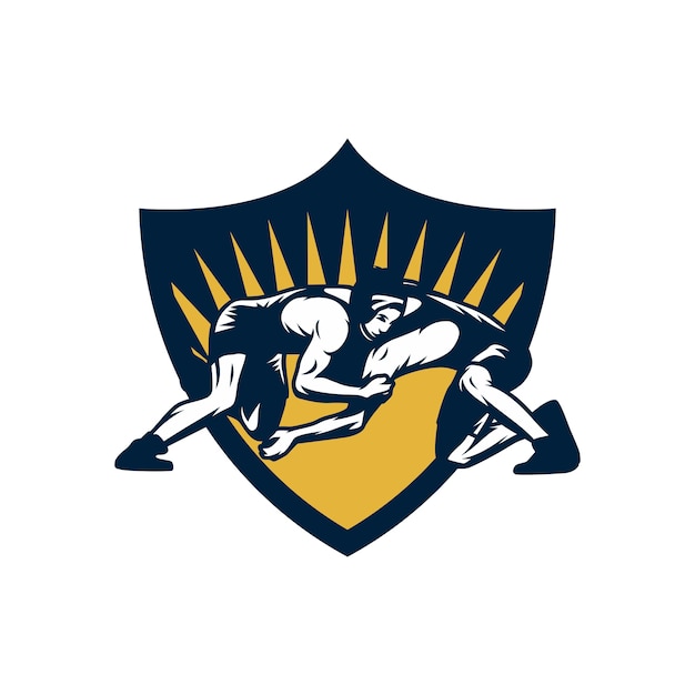 Vektor wrestling sport logo