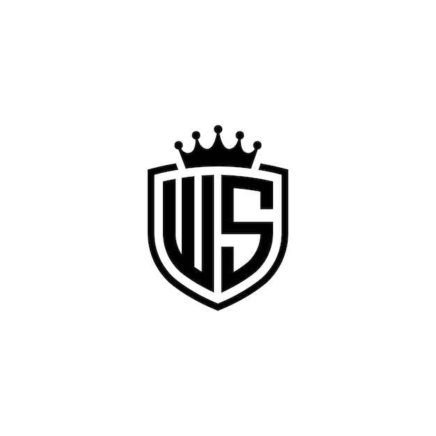 WS-Logo-Design Buchstaben Text Name Symbol Monochrom-Logo Alphabet Zeichen Einfaches Logo