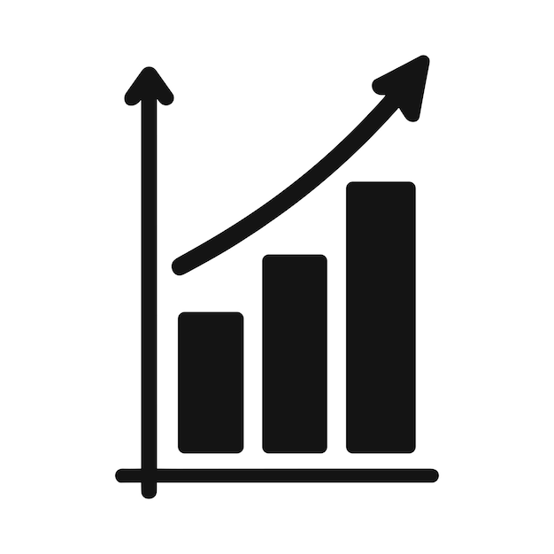 Wuchsender Gewinn-Ikonenvektor und Inflationsdiagramm-Iconenvektor-Design