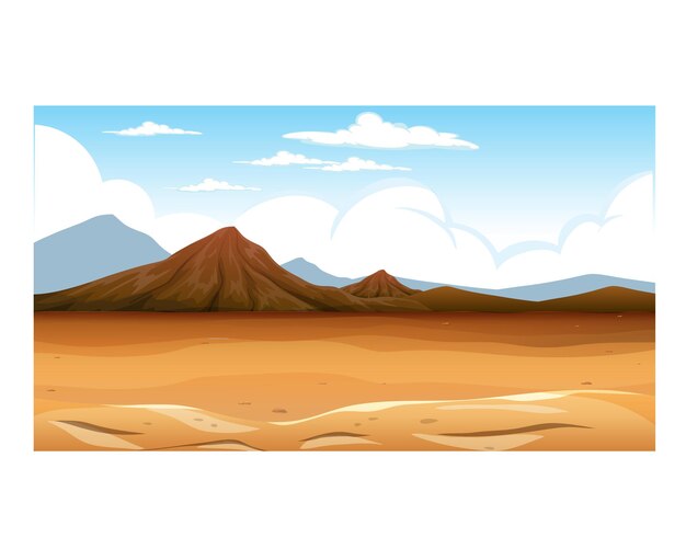 Wüstenwaldlandschaft im Tagesbildvektor