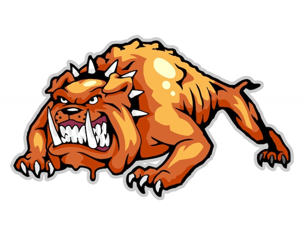 wütend Bulldog Cartoon Maskottchen