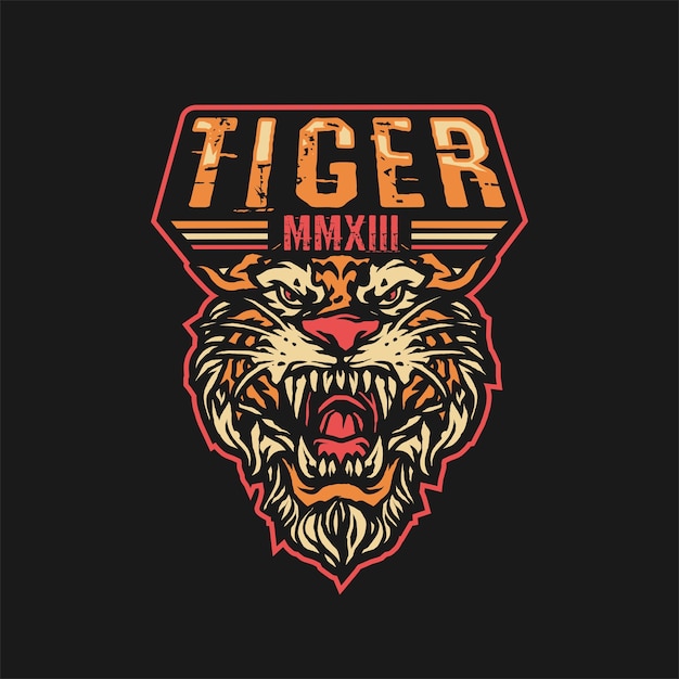 Wütend Tiger Sport Logo Maskottchen Illustration