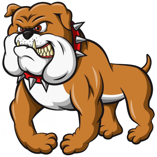 Wütender Bulldoggen-Cartoon. Illustration