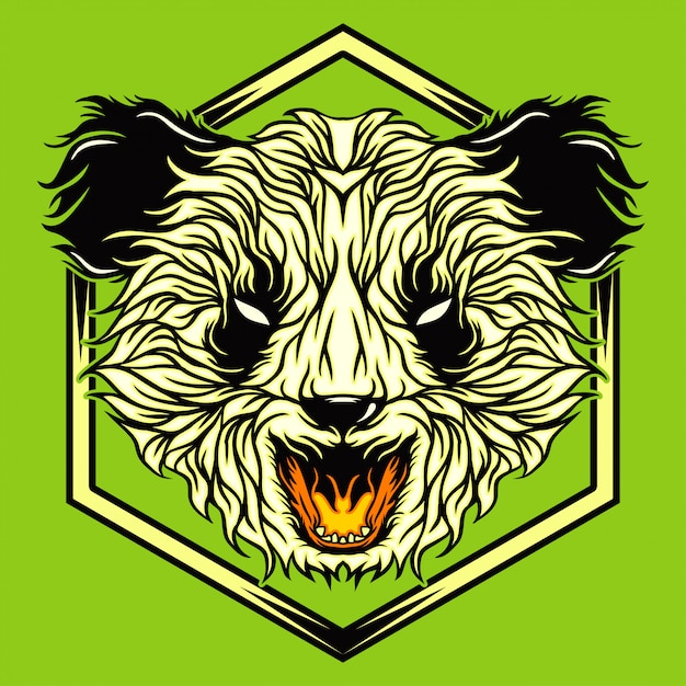 Vektor wütender panda