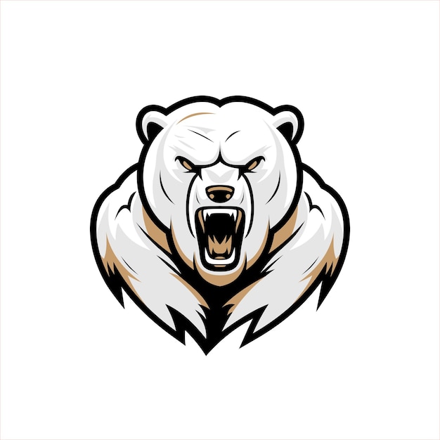 Wütendes bärenkopf-logo