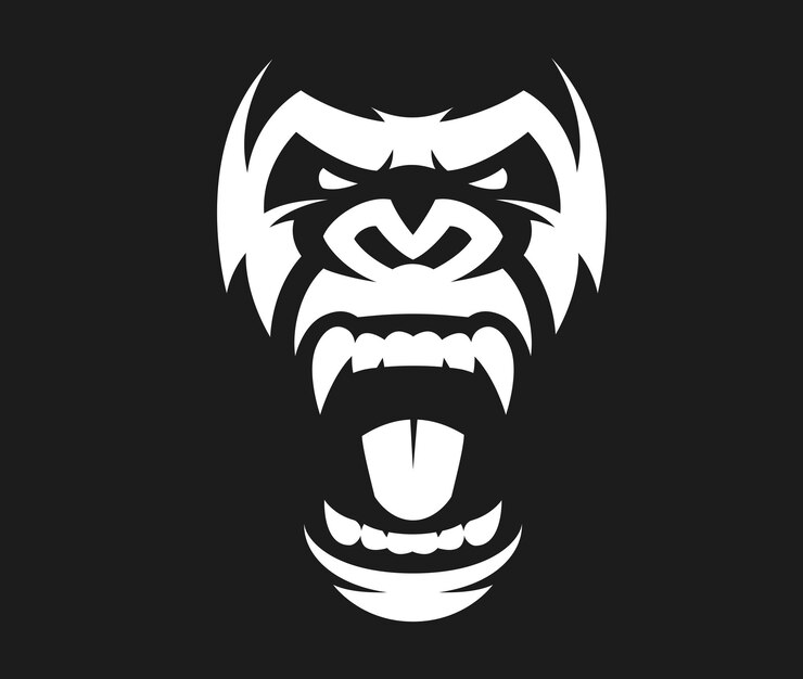 Wütendes Gorilla-Symbol