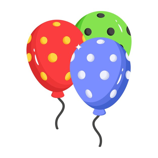 Wunderschön gestaltete isometrische Ikone der Osterballons