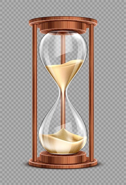 Wunderschöne altmodische Sandgläser, isoliert auf weißem Sanduhr, isolielt auf weißem