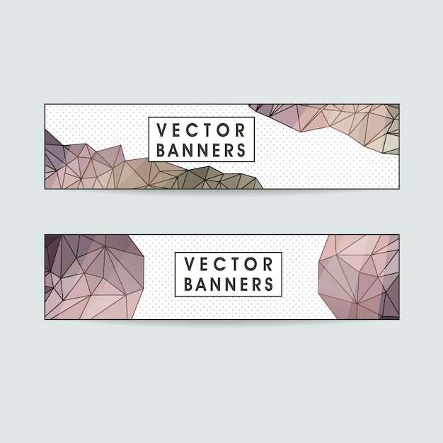 Vektor wunderschönes banner-vorlagen-set-design