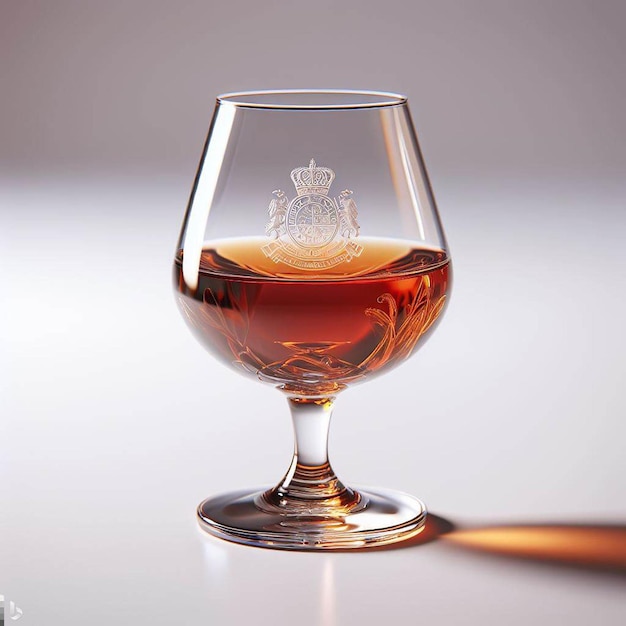 Wunderschönes isoliertes glas cognac rum vector illustration icon