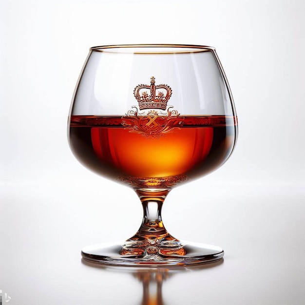 Wunderschönes isoliertes glas cognac rum vector illustration icon