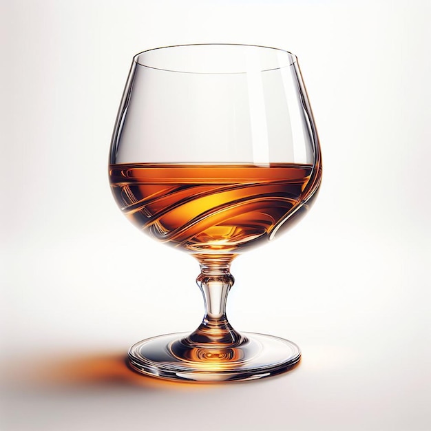 Wunderschönes isoliertes glas cognac rum vector illustration icon