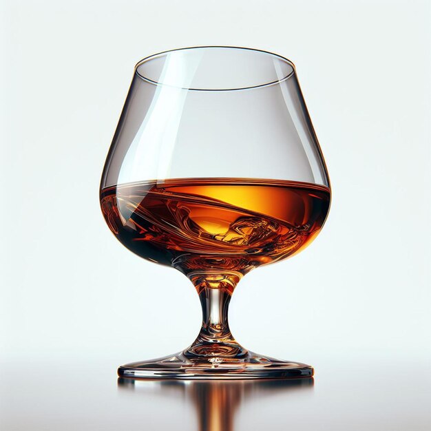 Vektor wunderschönes isoliertes glas cognac rum vector illustration icon