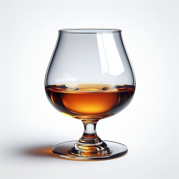 Vektor wunderschönes isoliertes glas cognac rum vector illustration icon