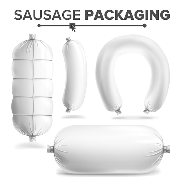 Vektor wurst-paket-set