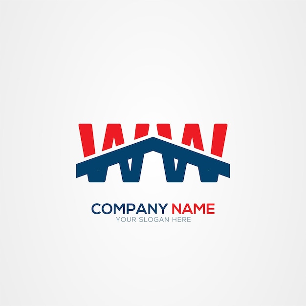 WW oder W Creative Modern Letters Logo Design Element
