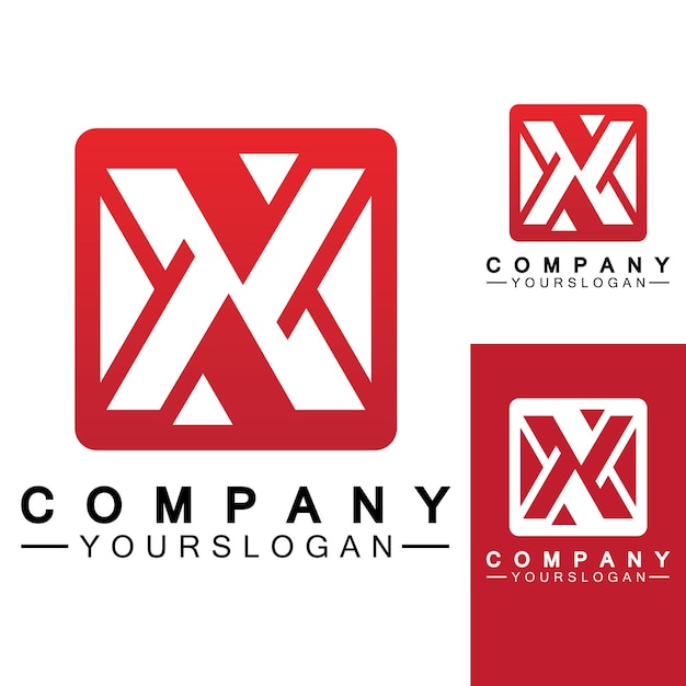 X brief logo vorlage vektor icon illustration design