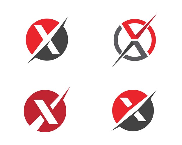 X letter logo template vektorsymbol