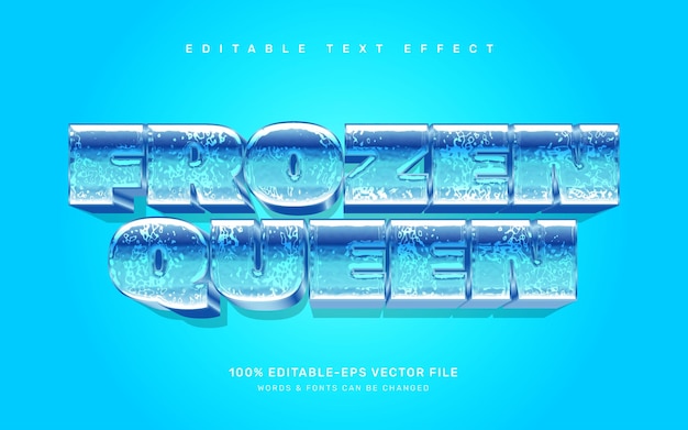 XAFrozen Queen bearbeitbare Texteffektvorlage
