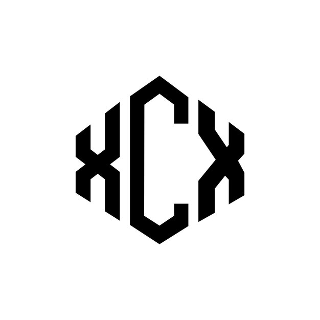 Vektor xcx buchstaben-logo-design mit polygon-form xcx polygon- und würfelform logo-design xcx sechseck-vektor-logos-schablone weiße und schwarze farben xcx monogramm-geschäfts- und immobilien-logo