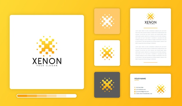 Xenon logo design vorlage