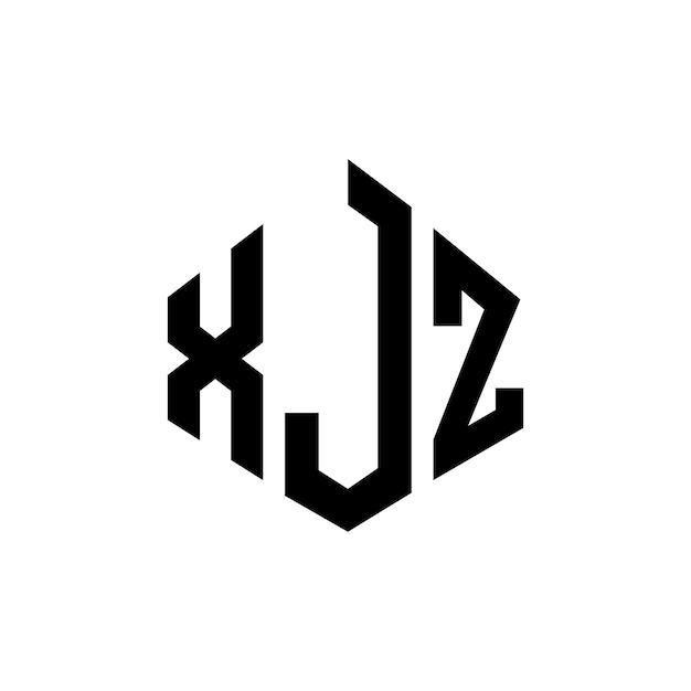 Vektor xjz buchstaben-logo-design mit polygon-form xjz polygon und würfel-form logo-design xjz hexagon vektor-logo vorlage weiße und schwarze farben xjz monogramm geschäft und immobilien-logo