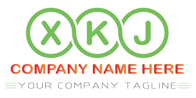 Vektor xkj-buchstaben-logo-design