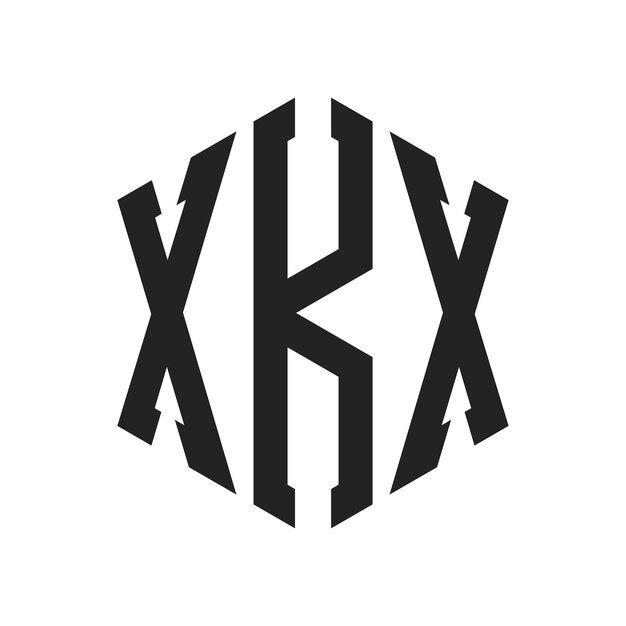 XKX Logo Design Initial Letter XKX Monogram Logo mit Hexagonform