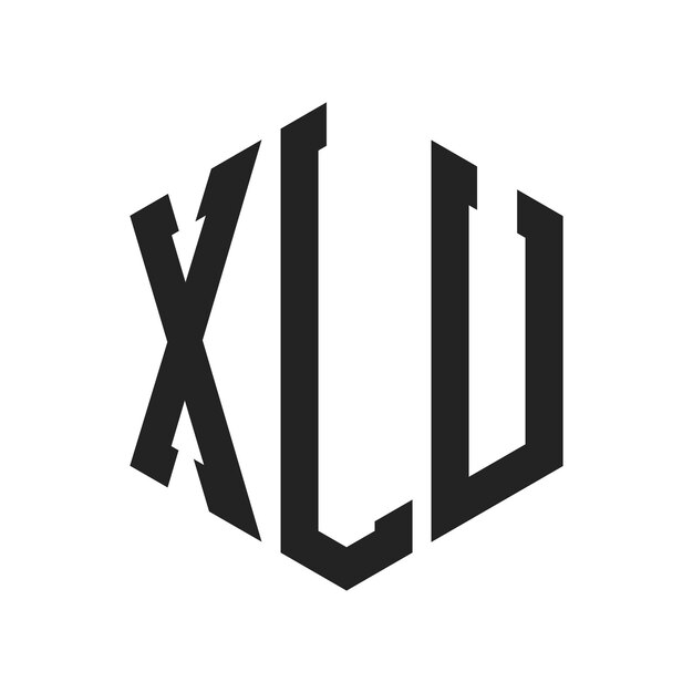 XLU-Logo-Design Anfangsbuchstaben XLU-Monogramm-Logo in sechseckiger Form