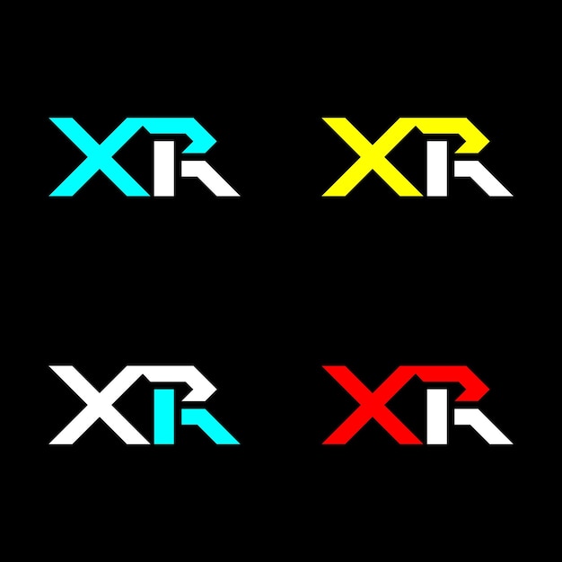 Vektor xr-minimalbuchstabe-logo-design