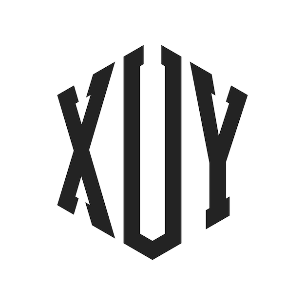 XUY-Logo-Design Anfangsbuchstaben XUY Monogramm-Logo in sechseckiger Form