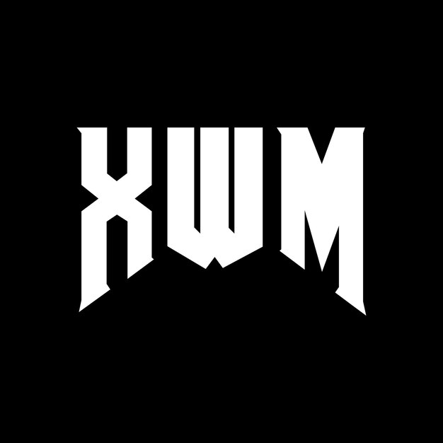 XWM Buchstaben-Logo-Design für das Technologie-Unternehmen XWM Logo-Design schwarz-weiße Farbkombination XWM-Logo XWM Vektor-XWM-Design XWM Icon XWM Alphabet XWM Typografie Logo-Designed