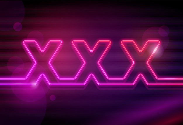 Xxx neonschild - illustration.