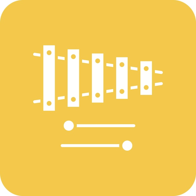 Xylophone-icon-vektorbild kann für den kindergarten verwendet werden