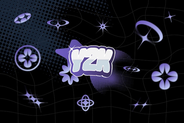 y2k-Gradient-Brutalismus Futuristischer Hintergrund