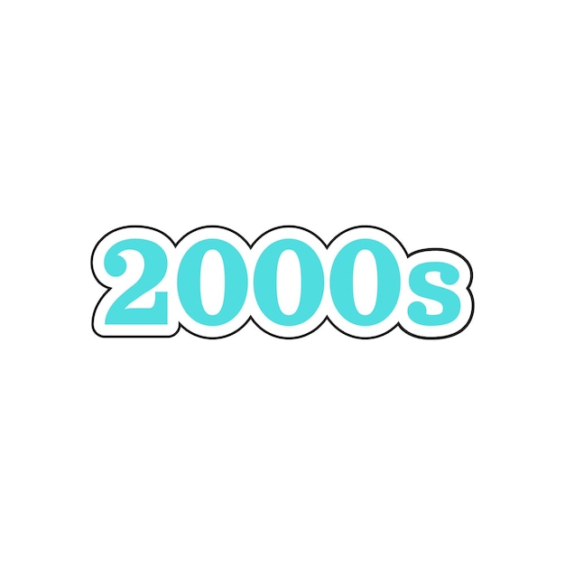 Y2k grooviges Element Symbol 2000er isoliert auf weißem Hintergrund 2000 Vibes Collection 2000er Cartoon