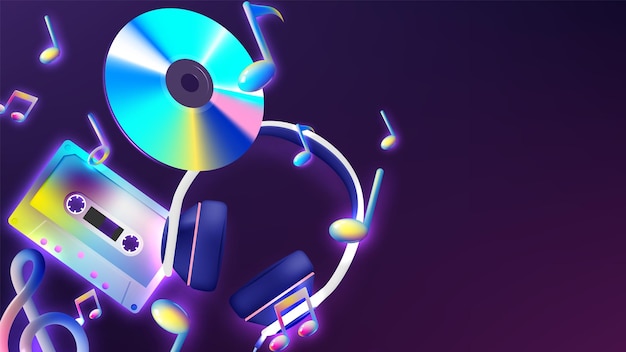 Y2K-Musik-Hintergrundbanner.