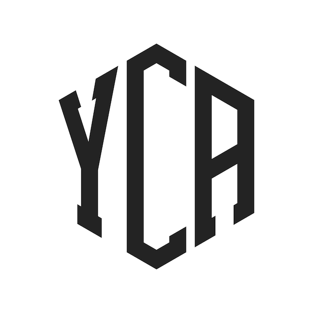YCA-Logo-Design Anfangsbuchstaben YCA-Monogramm-Logo in sechseckiger Form