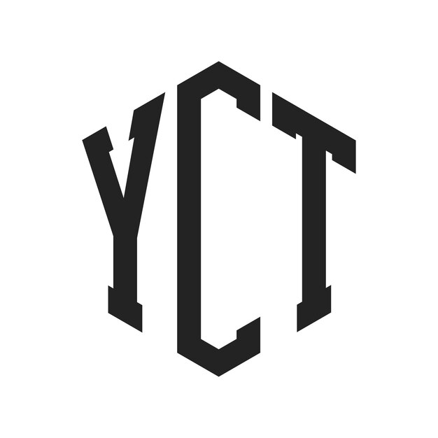 YCT-Logo-Design Anfangsbuchstaben YCT-Monogramm-Logo in sechseckiger Form