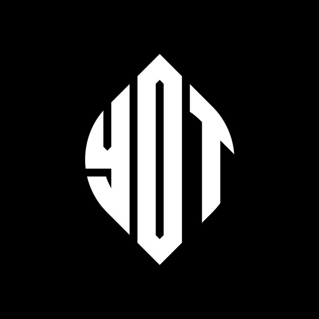 YDT Kreisbuchstaben-Logo-Design mit Kreis- und Ellipseform YDT Ellipse-Buchstaben mit typografischem Stil Die drei Initialen bilden ein Kreis-Logo YDTkreis-Emblem Abstract Monogram Buchstabenzeichen Vektor