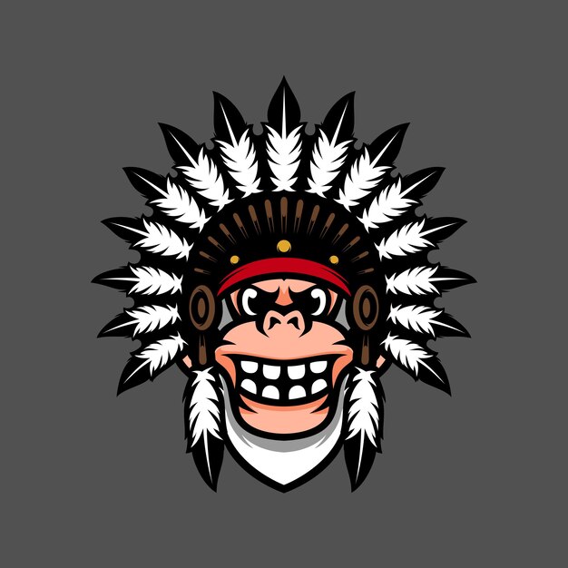Yeti Apache Maskottchen Designvektor