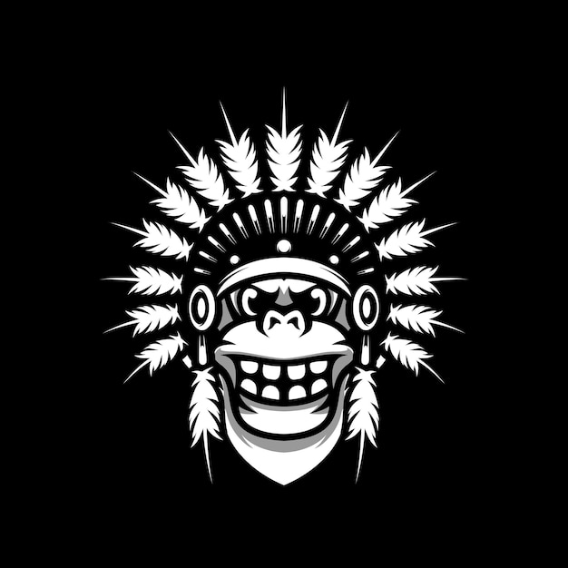 Yeti Apache Maskottchen Designvektor