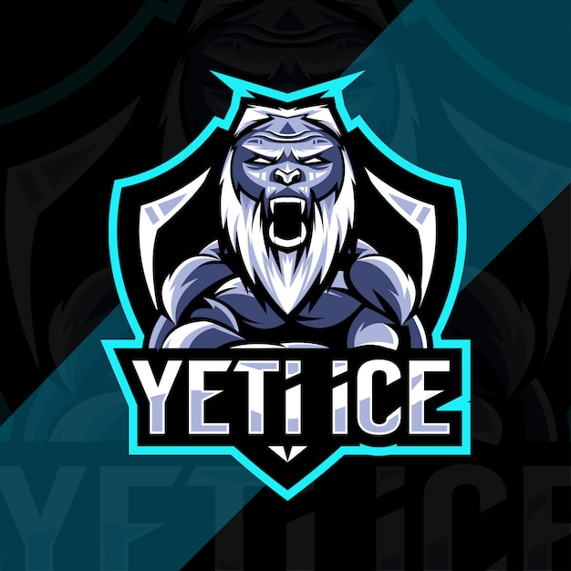 Yeti eismaskottchen logo esport design