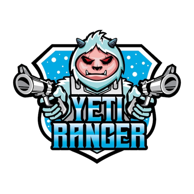 Yeti-karikatur-vektor-maskottchen-design