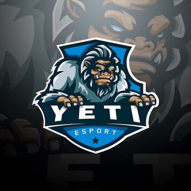 Vektor yeti logo esport